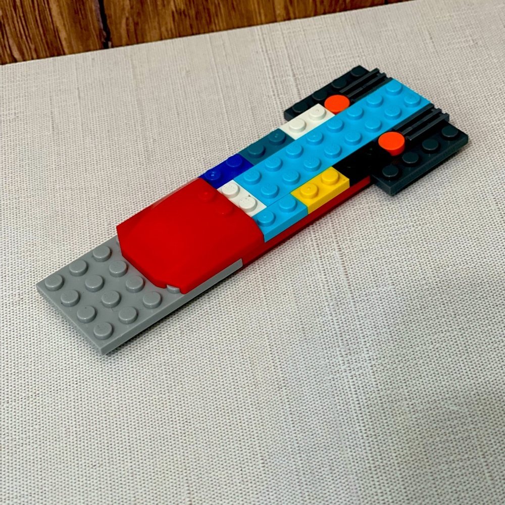 Custom space ship Lego made by my son